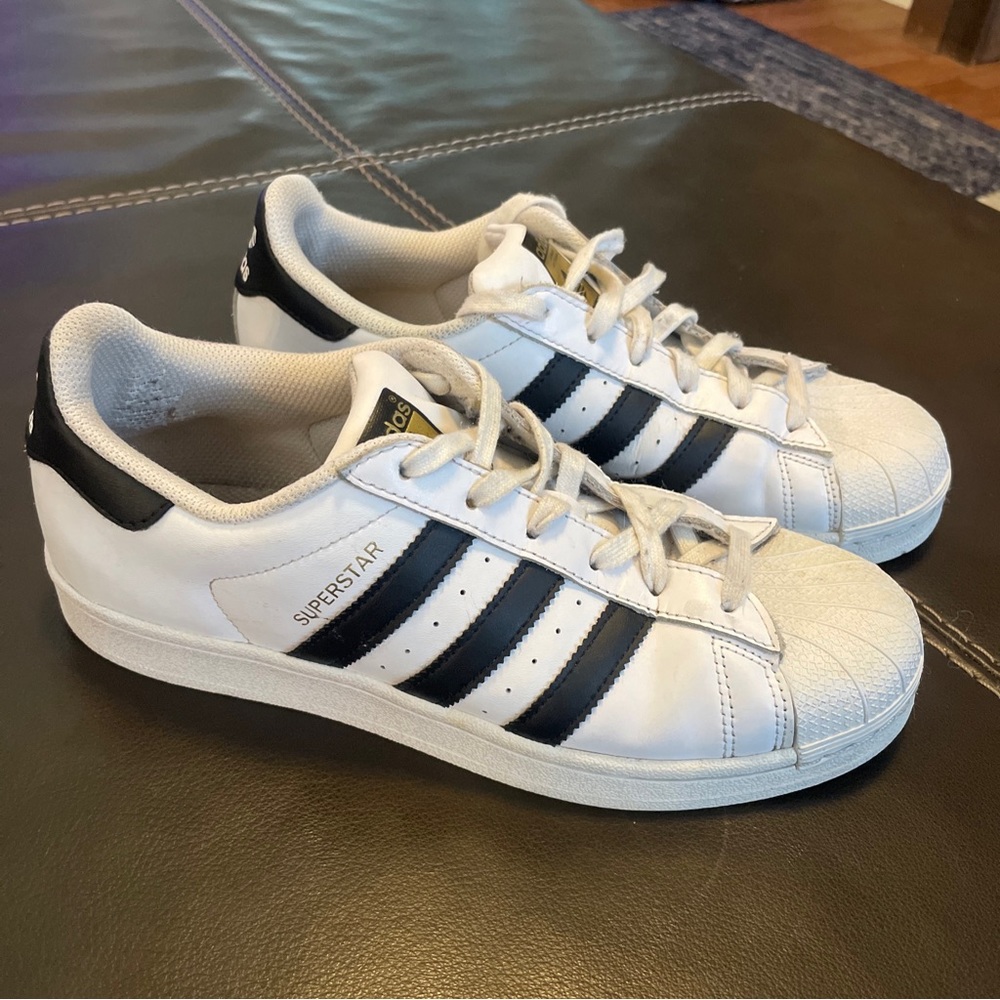 Adidas Womens Superstar C77153 White Casual Shoes Sneakers Size 8